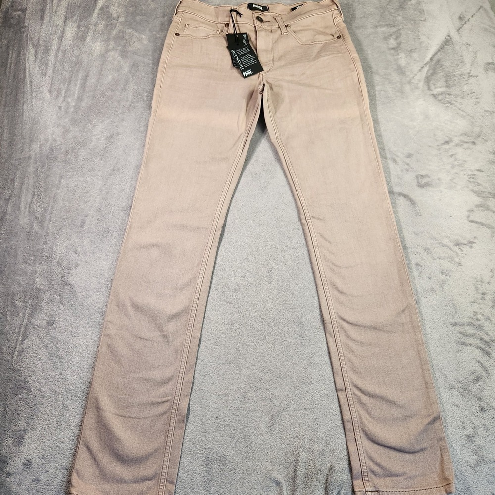 New PAIGE Lennox Slim Jeans Men's Size 30 Orchid Vintage Clouded Transcend Denim